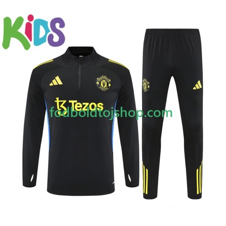 Manchester United Børn Sort Sweatshirt Dragt 2025-26
